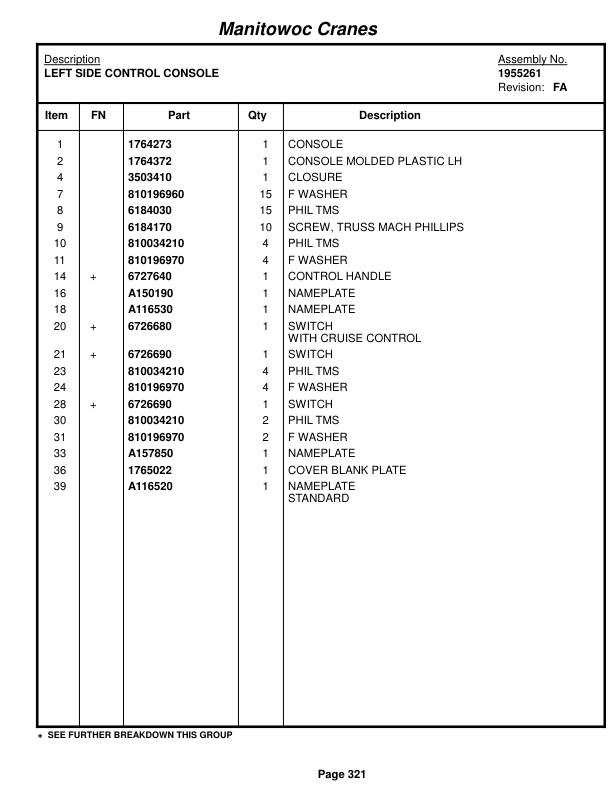 Manitowoc 999 Crane Parts Manual 9991368 2018 2 Manitowoc 999 Crane Parts Manual 9991368 2018-2