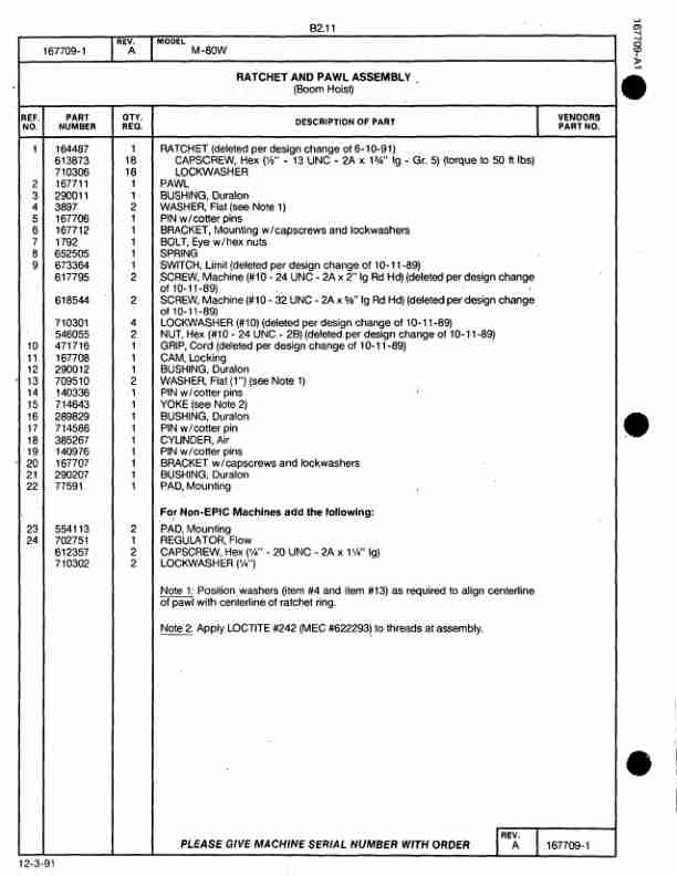 Alternative view of Manitowoc M-80W Crane Parts Manual 810376 2013