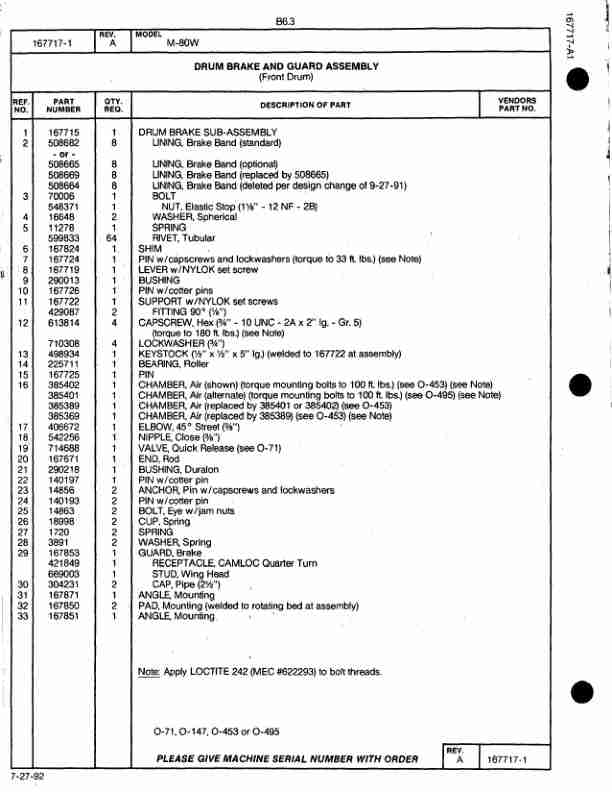 Alternative view of Manitowoc M-80W Crane Parts Manual 810498 2018
