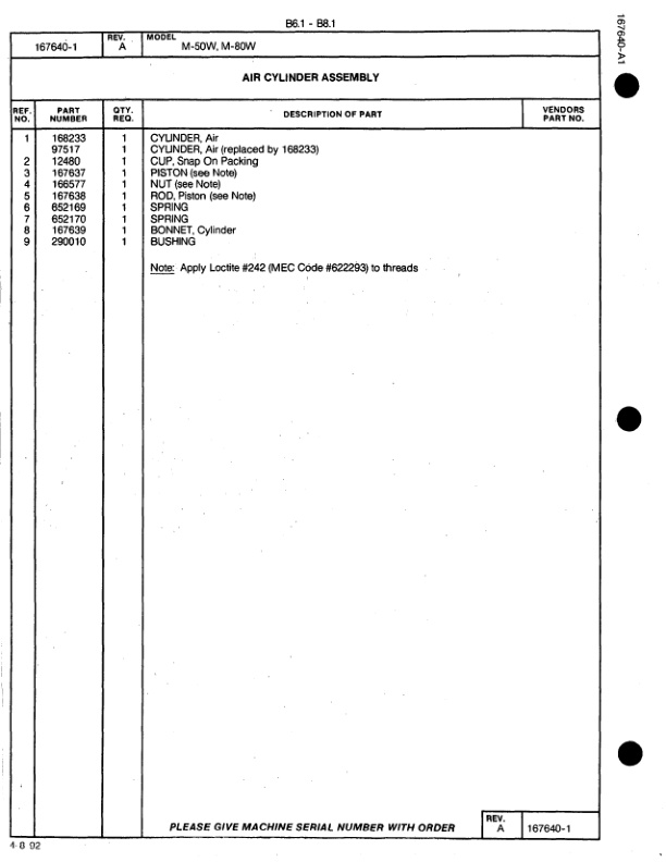 Alternative view of Manitowoc M-80W Crane Parts Manual 810615 2012