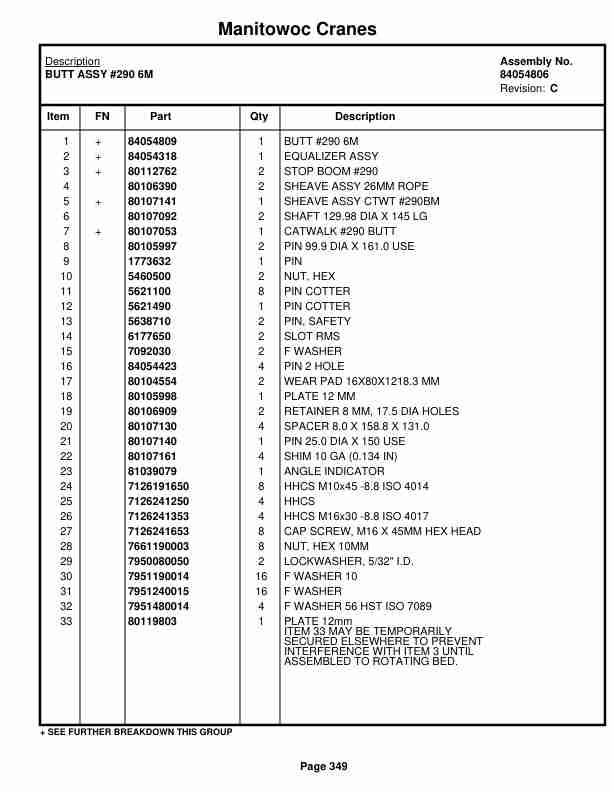 Manitowoc MLC100-1 Crane Parts Manual 91001008 2019 3 Manitowoc MLC100-1 Crane Parts Manual 91001008 2019-3