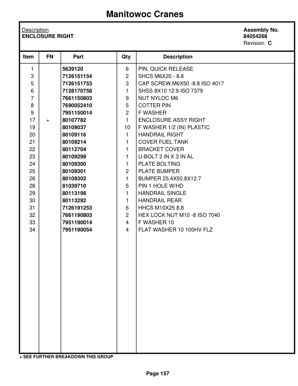 Manitowoc MLC100-1 Crane Parts Manual 91001023 2019 2 Manitowoc MLC100-1 Crane Parts Manual 91001023 2019-2