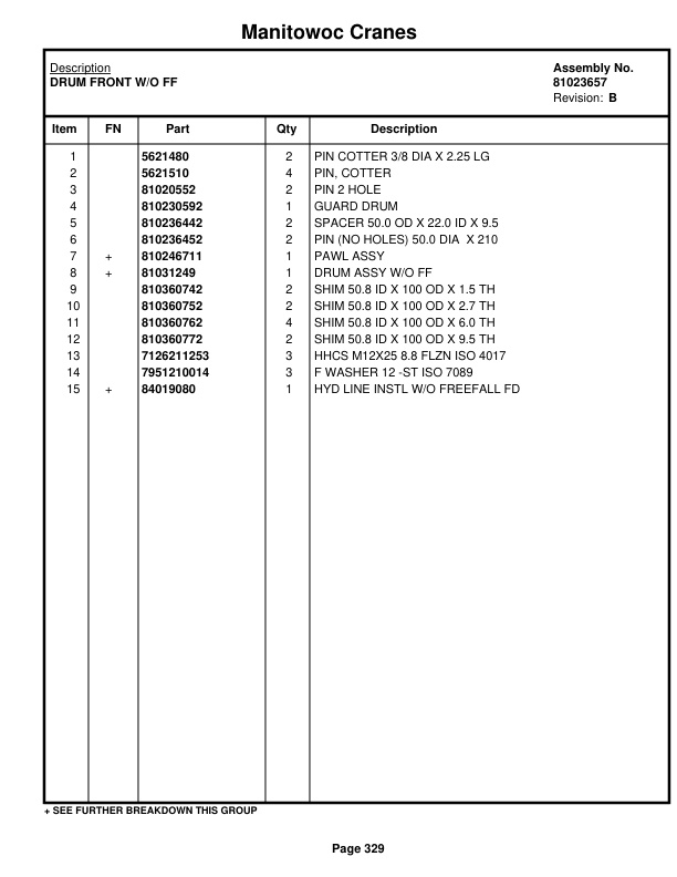 Manitowoc MLC165-1 Crane Parts Manual 91651106 2018 2 Manitowoc MLC165-1 Crane Parts Manual 91651106 2018-2