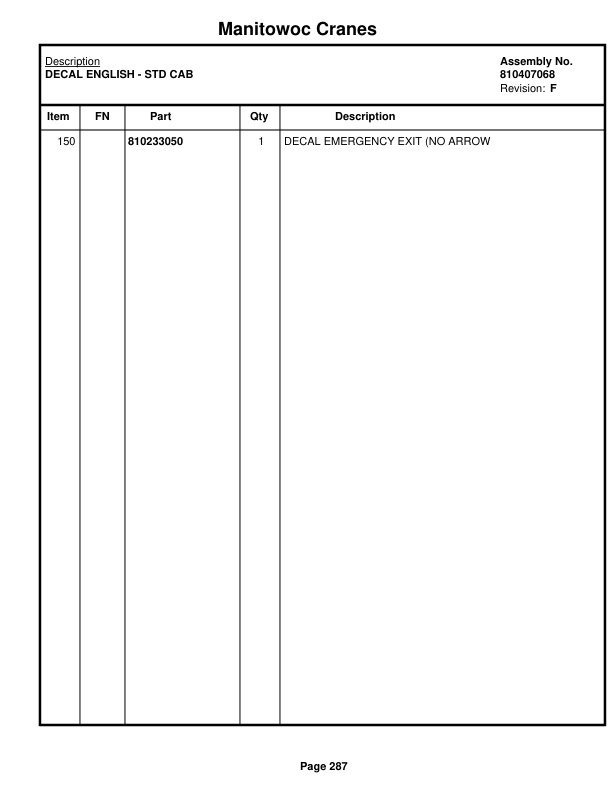 Manitowoc MLC165-1 Crane Parts Manual 91651130 2023 2 Manitowoc MLC165-1 Crane Parts Manual 91651130 2023-2