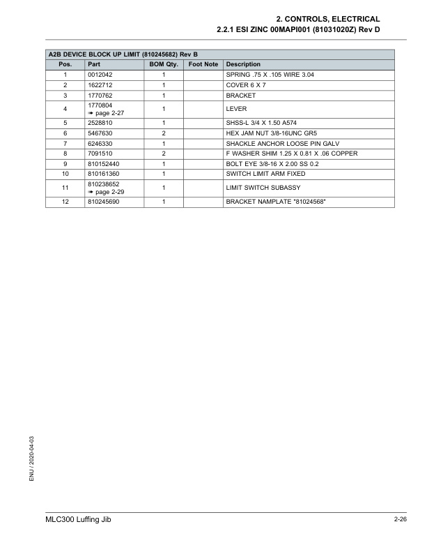 Alternative view of Manitowoc MLC300 Crane Parts Manual 605021 2020