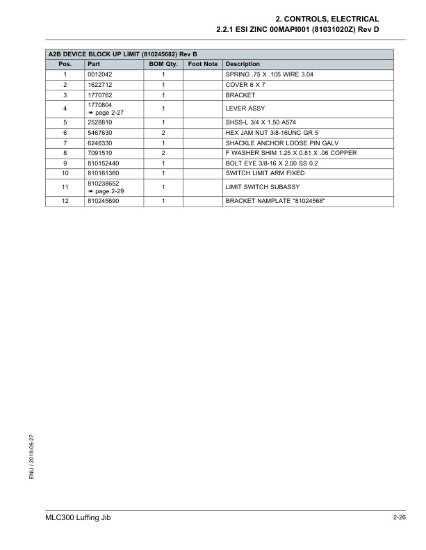 Alternative view of Manitowoc MLC300 Crane Parts Manual 605548 2016