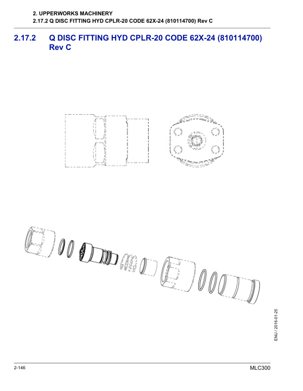 Alternative view of Manitowoc MLC300 Crane Parts Manual 605559 2016