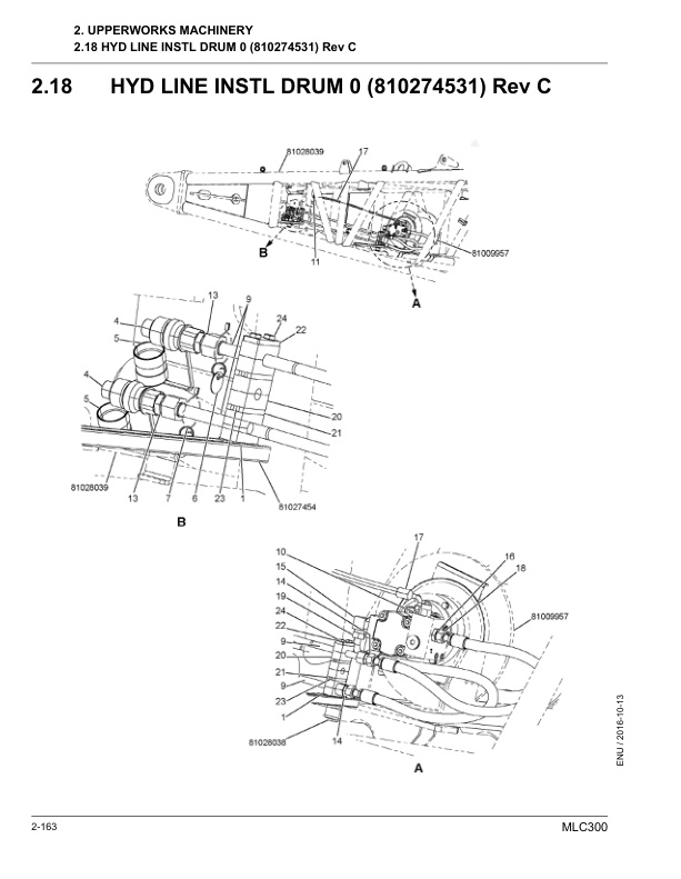 Alternative view of Manitowoc MLC300 Crane Parts Manual 605561 2016