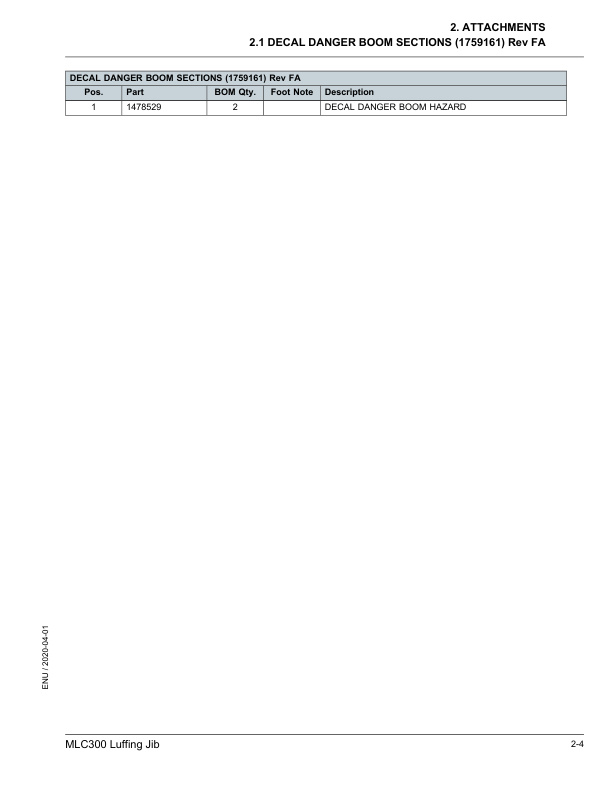 Alternative view of Manitowoc MLC300 Crane Parts Manual 605575 2020