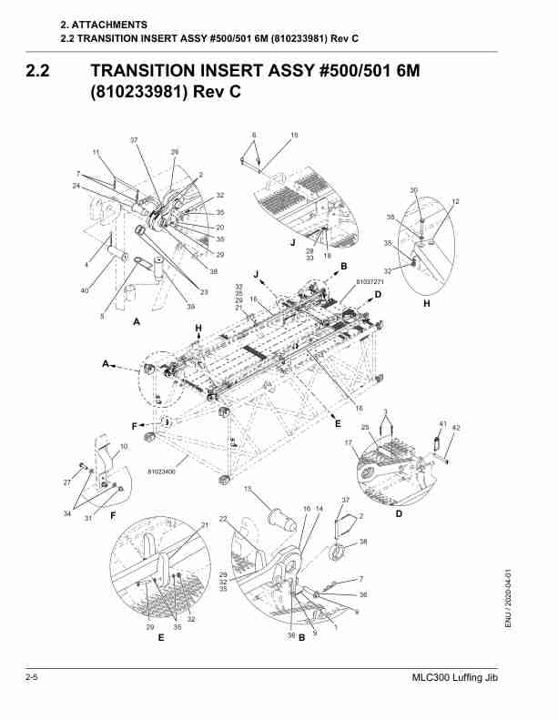 Alternative view of Manitowoc MLC300 Crane Parts Manual 605596 2020