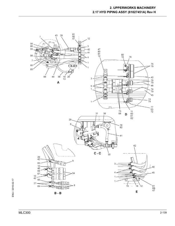 Alternative view of Manitowoc MLC300 Crane Parts Manual 605610 2016