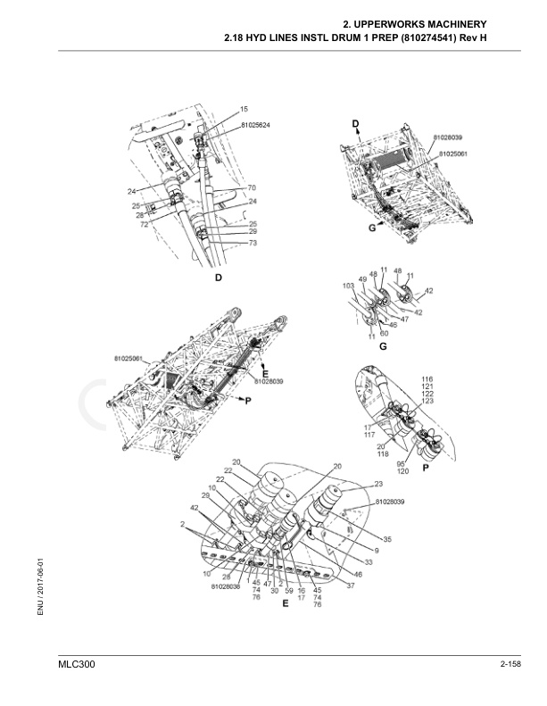 Alternative view of Manitowoc MLC300 Crane Parts Manual 606114 2017