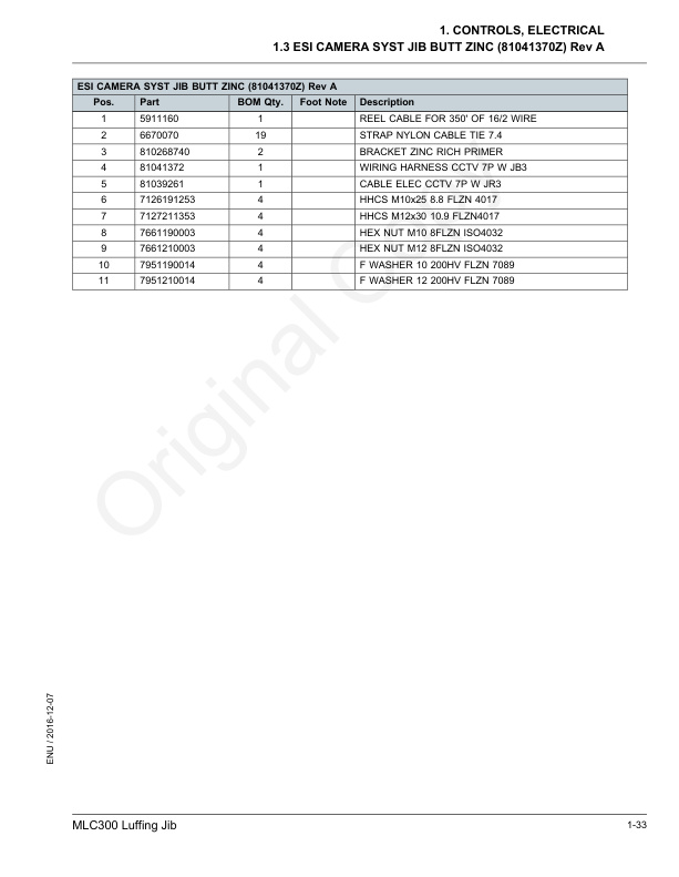 Alternative view of Manitowoc MLC300 Crane Parts Manual 606673 2016
