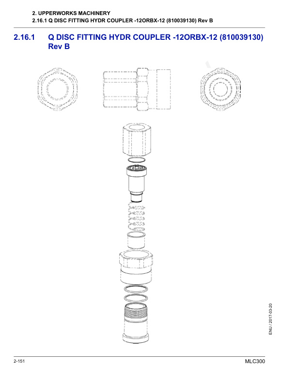Alternative view of Manitowoc MLC300 Crane Parts Manual 606737 2017
