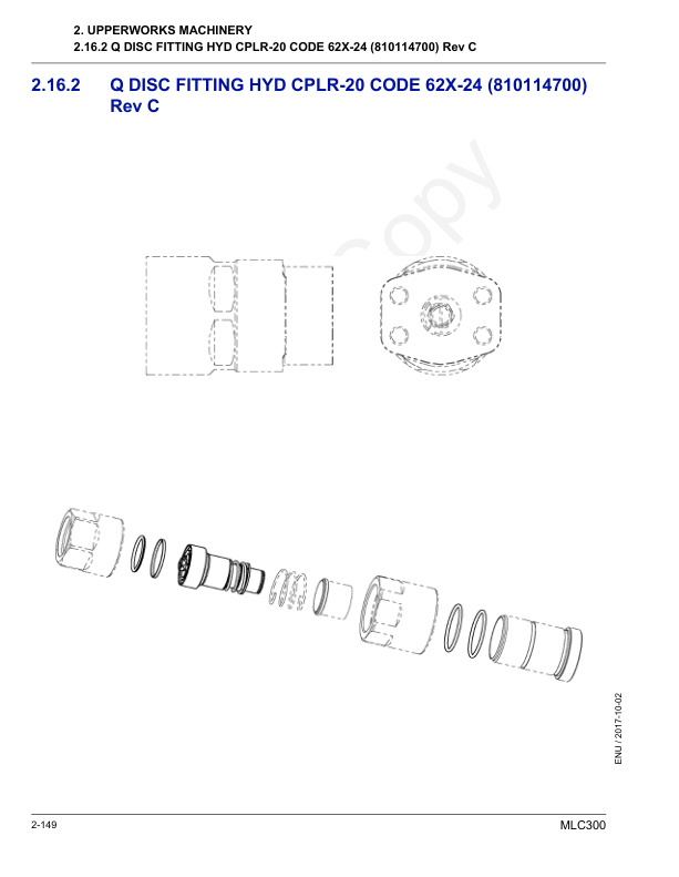 Alternative view of Manitowoc MLC300 Crane Parts Manual 607204 2017