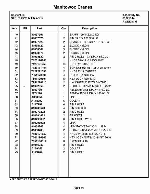 Manitowoc MLC300 LUFF Crane Parts Manual 3005032 2019 3 Manitowoc MLC300 LUFF Crane Parts Manual 3005032 2019-3