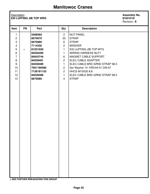 Manitowoc MLC300 LUFF Crane Parts Manual 3005036 2020 2 Manitowoc MLC300 LUFF Crane Parts Manual 3005036 2020-2