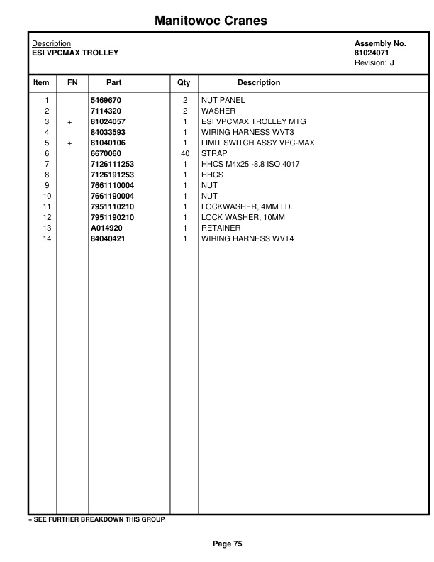 Manitowoc MLC300VPC-MAX Crane Parts Manual 3003050 2022 2 Manitowoc MLC300VPC-MAX Crane Parts Manual 3003050 2022-2
