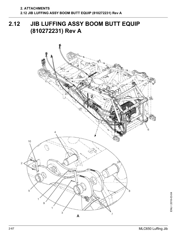 Alternative view of Manitowoc MLC650 Crane Parts Manual 605595 2016