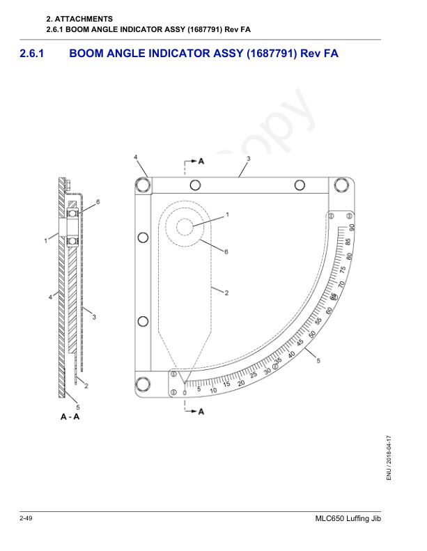 Alternative view of Manitowoc MLC650 Crane Parts Manual 607301 2018