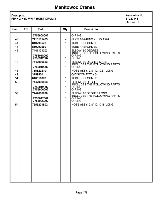 Manitowoc MLC650 Crane Parts Manual 6501028 2018 2 Manitowoc MLC650 Crane Parts Manual 6501028 2018-2