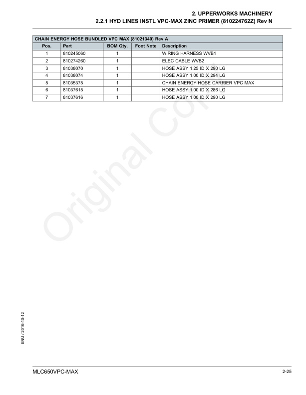 Alternative view of Manitowoc MLC650VPC-MAX Crane Parts Manual 606128 2016