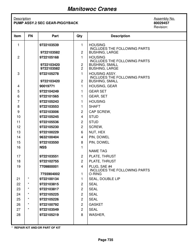 Grove A31 RT760E Crane Parts Manual 231776 2012 3 Grove A31 RT760E Crane Parts Manual 231776 2012-3