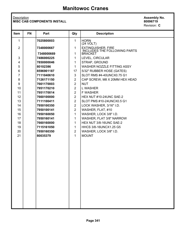 Grove GRT655L Crane Parts Manual 237167 2021 2 Grove GRT655L Crane Parts Manual 237167 2021-2