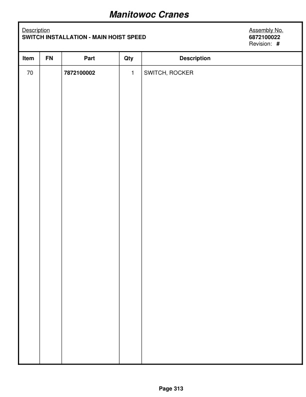 Grove RT600E Crane Parts Manual 226019 2010-2
