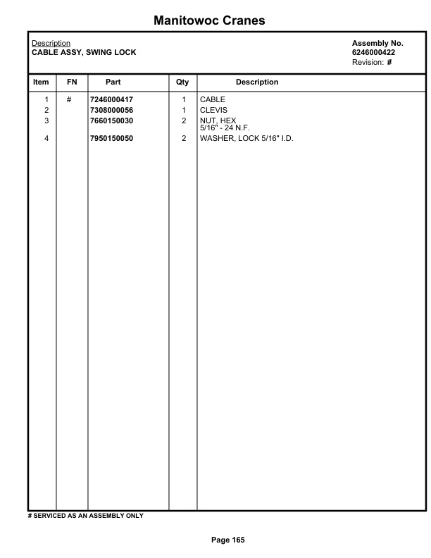 Grove RT630 Crane Parts Manual 46035 2020-2
