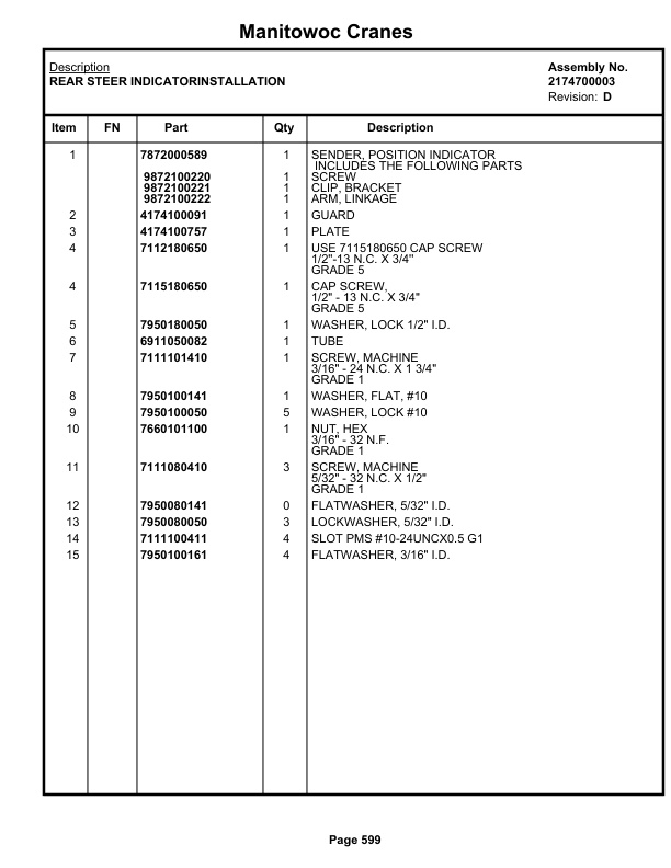 Grove RT635C Crane Parts Manual 77459 2020 3 Grove RT635C Crane Parts Manual 77459 2020-3