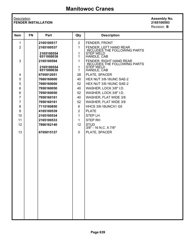Grove RT635C Crane Parts Manual 81822 2022 3 Grove RT635C Crane Parts Manual 81822 2022-3