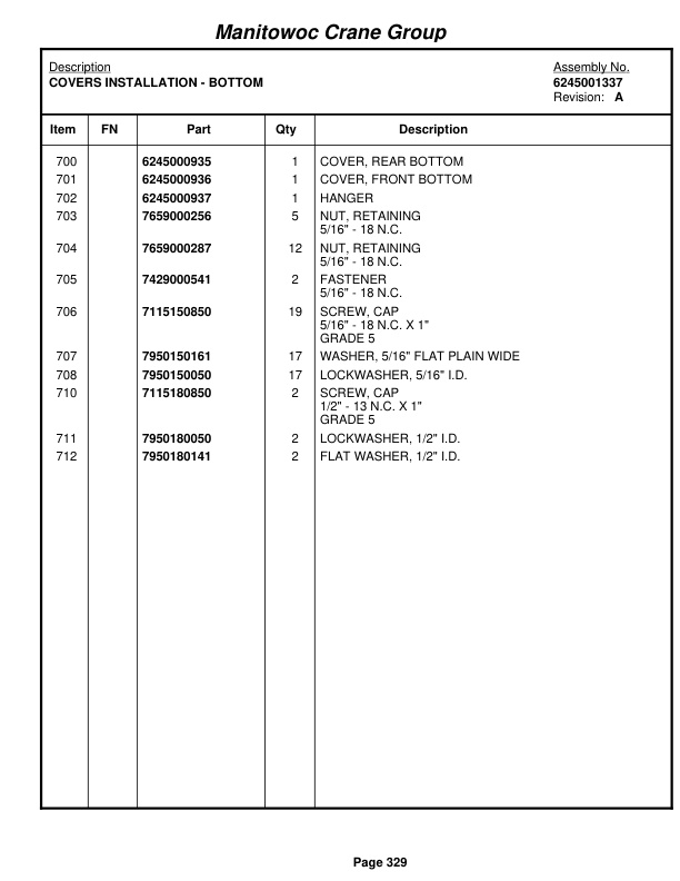 Grove RT635C Crane Parts Manual 83016 2008 2 Grove RT635C Crane Parts Manual 83016 2008-2