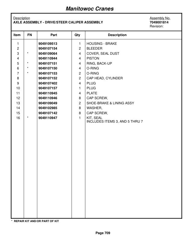 Grove RT635C Crane Parts Manual 86352 2009 3 Grove RT635C Crane Parts Manual 86352 2009-3