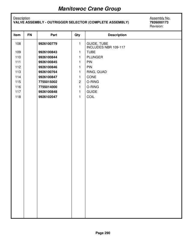 Grove RT63S Crane Parts Manual 23355 2009-3