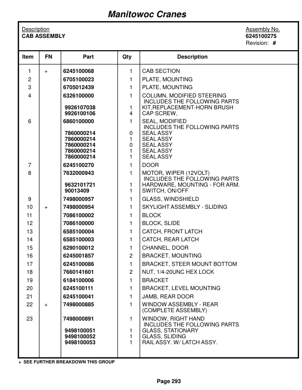 Grove RT640E Crane Parts Manual 221482 2014 2 Grove RT640E Crane Parts Manual 221482 2014-2