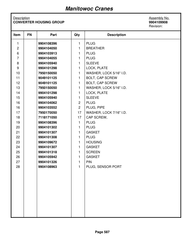 Grove RT640E Crane Parts Manual 222305 2011 3 Grove RT640E Crane Parts Manual 222305 2011-3