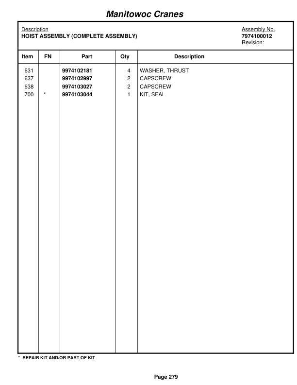 Grove RT640E Crane Parts Manual 226169 2009 2 Grove RT640E Crane Parts Manual 226169 2009-2
