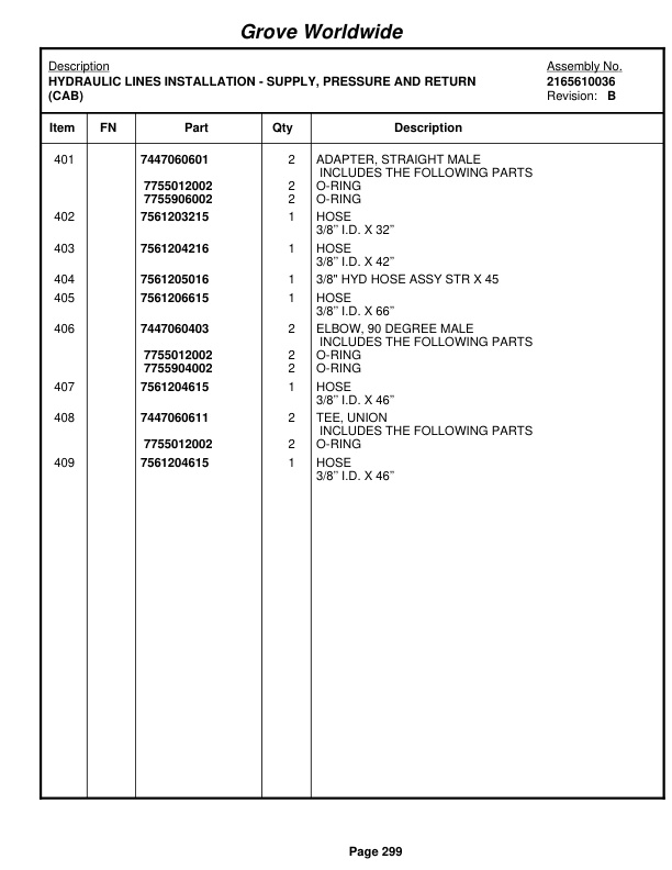 Grove RT650E Crane Parts Manual 223294 2003 2 Grove RT650E Crane Parts Manual 223294 2003-2