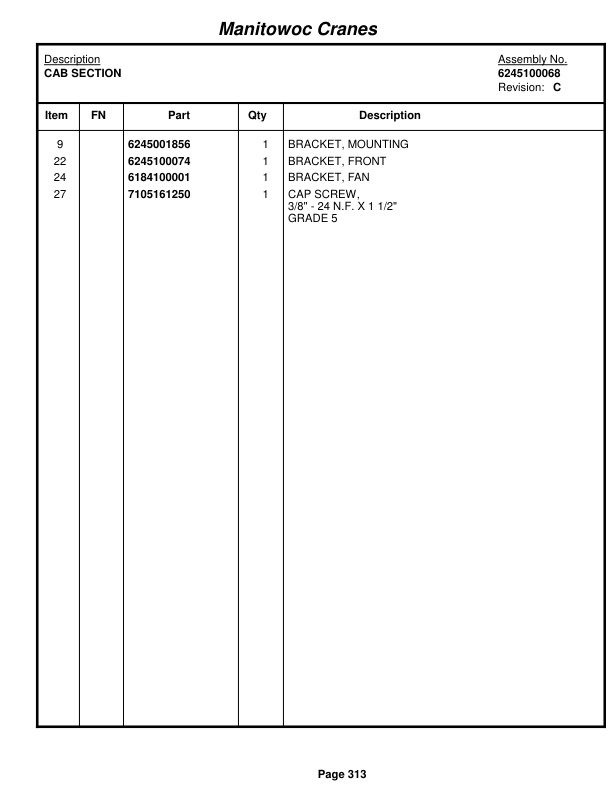 Grove RT650E Crane Parts Manual 223722 2015 2 Grove RT650E Crane Parts Manual 223722 2015-2