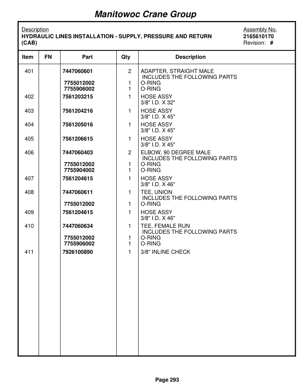 Grove RT650E Crane Parts Manual 227768 2007 2 Grove RT650E Crane Parts Manual 227768 2007-2