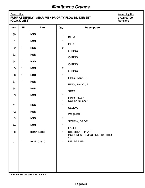 Grove RT650E Crane Parts Manual 227933 2011 3 Grove RT650E Crane Parts Manual 227933 2011-3
