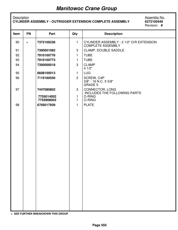 Grove RT650E Crane Parts Manual 228022 2007 3 Grove RT650E Crane Parts Manual 228022 2007-3