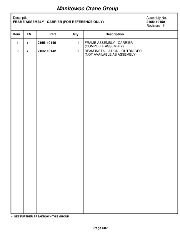 Grove RT650E Crane Parts Manual 228062 2008 3 Grove RT650E Crane Parts Manual 228062 2008-3