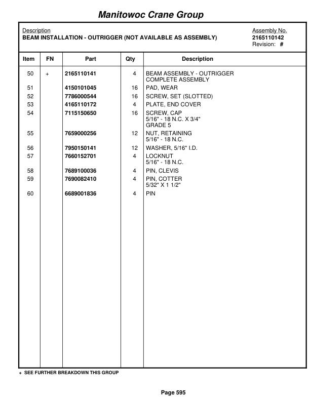 Grove RT650E Crane Parts Manual 228208 2008 3 Grove RT650E Crane Parts Manual 228208 2008-3