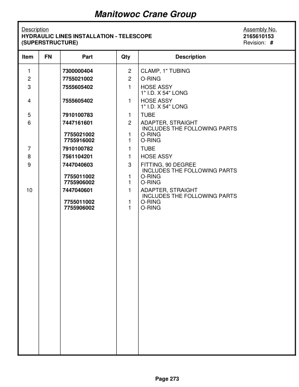 Grove RT650E Crane Parts Manual 228366 2008 2 Grove RT650E Crane Parts Manual 228366 2008-2