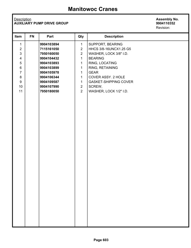 Grove RT650E Crane Parts Manual 229336 2021 3 Grove RT650E Crane Parts Manual 229336 2021-3