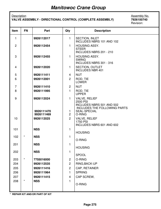 Grove RT650E Crane Parts Manual 229441 2008 2 Grove RT650E Crane Parts Manual 229441 2008-2