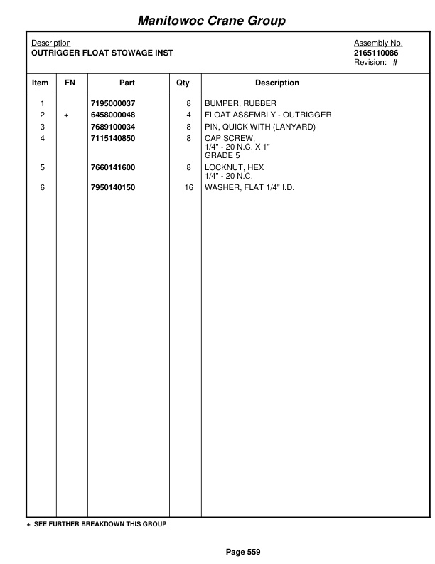 Grove RT650E Crane Parts Manual 229896 2009 3 Grove RT650E Crane Parts Manual 229896 2009-3