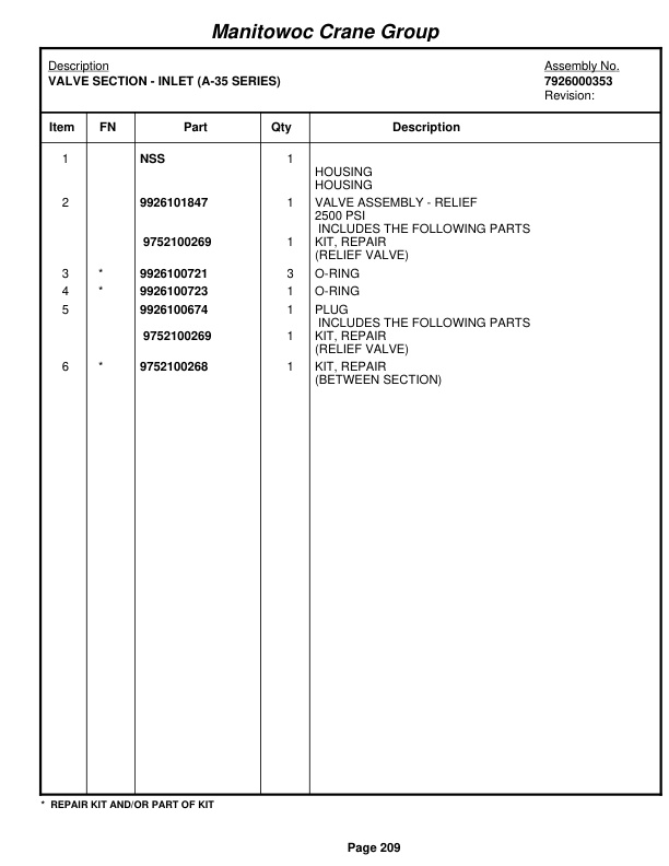 Grove RT65S Crane Parts Manual 34884 2007 2 Grove RT65S Crane Parts Manual 34884 2007-2